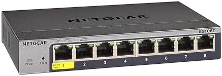 NETGEAR 8-Port Gigabit Ethernet Smart Managed Network Switch (GS108T) by NETGEAR