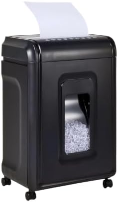 18‑Sheet Micro‑Cut Paper Shredder for Home Office – P‑4 Security, 30‑Min Continuous Run, 7‑Gallon Bin, Portable on 360° Casters, Anti‑Jam, Quiet Micro‑Cut Document Shredder by PrimeroBasics
