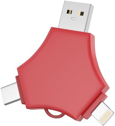 USB Flash Drive 128gb, Techkey® Pen Drive with Silver Polishing Cloth and Velvet Bag Set for Smartphone/Laptop/Pc/Android(Pink) by Techkey