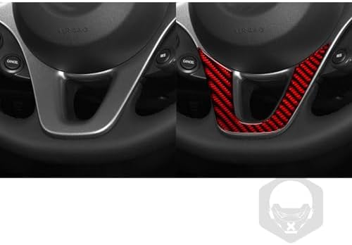 Real Soft Red Carbon Fiber Car Dashboard Control Panel Lower Part U Type Cover Trim Sticker Auto Interior Decoration Accessories Compatible with Benz Smart 2016 2017 2018 2019 2020 2021 - Image 4