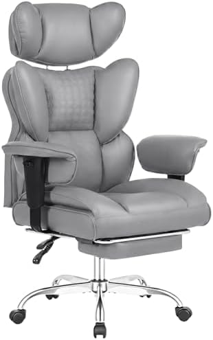 DUMOS Big and Tall Home Office Desk Chair, Executive Chair with Footrest by DumosLifestyle