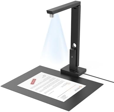 CZUR Portable 12MP Document Scanner, USB Document Camera, Fast Scan 1s/Page, Capture Size A4, OCR Function, Travel-Friendly Mobile Scanner for Mac & Windows, Lens1200 Pro (Not for Books) by CZUR
