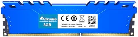 DDR3 RAM 8GB 1333MHz CL9 UDIMM, Desktop Memory Module PC3-10600 240-Pin 1.5V 2Rx8 Dual Rank Non-ECC Unbuffered PC Computer RAM Stick Upgrade - Blue - Image 2