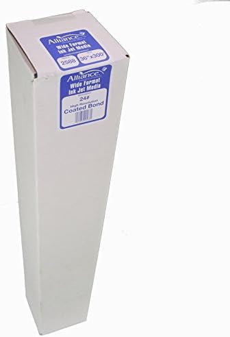 Alliance Wide Format Paper 36" x 300" High Resolution Ink Jet Media Coated Bond Rolls 96 Bright with 2" core For Aqueous and Latex Printers. 1 Roll per Carton 24 LB - Image 3