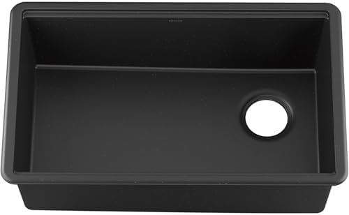 Kohler 33712-PC-CM1 Billings® 29" undermount single-bowl workstation kitchen sink, Matte Black by Unknown