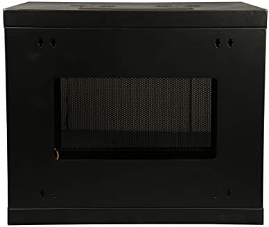 Rosewill 9U 19" Wall Mount Rack Cabinet Enclosure, with 3 Side Locking Mesh Door 20.5" Deep, Switch-Depth, Black - RSWM-9U003 - Image 4