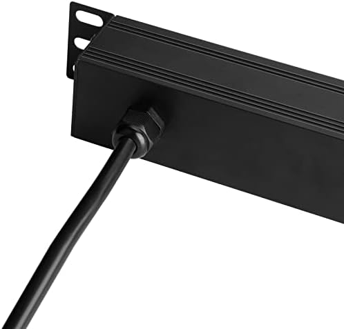 BTU Power Strip Surge Protector Rack-Mount PDU, 8 Right Angle Outlets Wide-Spaced, Mountable Power Strip Heavy Duty for Server Racks, Commercial, 300J,ETL (Black 6FT) - Image 5