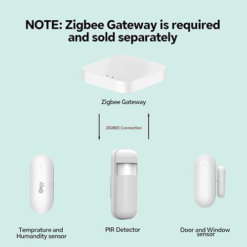 JCHENG Temperature Humidity Sensor for TUYA Zigbee Gateway Exclusively- Remote Monitoring, Extended Battery Life, App Control, Smart Home Automation - Image 2