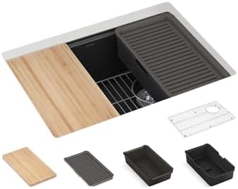Kohler 33713-PC-CM6 Billings® 27" undermount single-bowl workstation kitchen sink, Matte White - Image 2