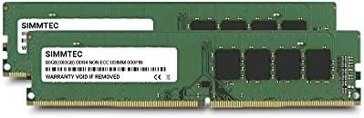 Simmtec RAM 32GB (2x16GB) DDR4 2400MHz DIMM PC4-19200 (PC4-2400T) CL17 2Rx8 1.2V Non-ECC UDIMM 288 Pin - Desktop PC Computer Memory Upgrade Kit - Image 2