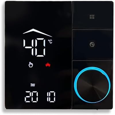 Smart Thermostat, WiFi Temperature Controller Panel 16A, APP Remote Scheduling, Programmable, IP20 Rated, for Home, Hotel, Office by YUEHISY