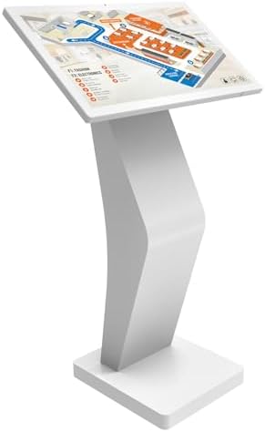 27 Inch Touch Screen Kiosk, 10pt PCAP Capactive Touch Screen Digital Signage, Windows OS K-Style Indoor Digital Signage, Interactive LCD Display Signage, U-Disk Publish Content, Split Screen by Pyimgus