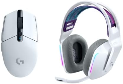 Logitech G305 Lightspeed Wireless Gaming Mouse + G733 Lightspeed Wireless Gaming Headset Bundle - White by LogitechG