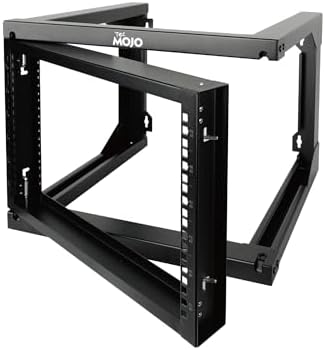 Tecmojo 6U Wall Mount Server Rack, Open Frame Network Rack for 19" Computer/AV/Data/IT/Media Equipment, 18" Depth, 16" Apart Mounting Holes, Swing Gate, Square and Tapped Holes by Tecmojo