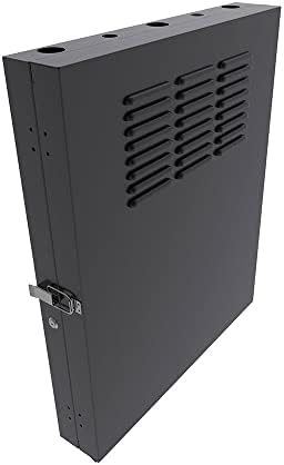 NavePoint 2U Vertical Server Rack Enclosure, Low Profile, 23.6" Deep, Max Weight Capacity 150 lbs - 2U Network Cabinet Vertical Wall Mount, Perforated, Black by NavePoint