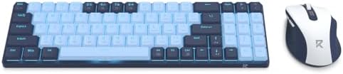 Redragon BS8773 Wireless Keyboard and Mouse Combo, 78 Keys 2.4Ghz Wireless Low-Profile Mechanical Red Switch Keyboard w/Slim Compact Design & Single Blue Backlit, Comfort Grip 2400 DPI Max Mouse - Image 3