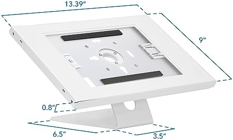 Mount-It! iPad Kiosk Stand, Anti-Theft Countertop & Wall Mount, White - Image 6