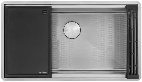 Ruvati 33-in Hex-Bottom Embossed Workstation Kitchen Sink - RVH8633 - Image 5