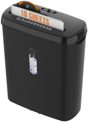 Suntiko 10-Sheet Strip Cut Paper Shredder Black by SuntikoShredderLaminator