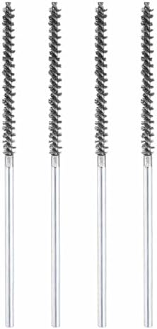 HARFINGTON 4pcs Wire Bore Brush 7 x 1/4" 3/16 Inch Shank Stainless Steel Bristles Cleaning Brush for Clean Car Part Tube Kitchen Garage by HARFINGTON