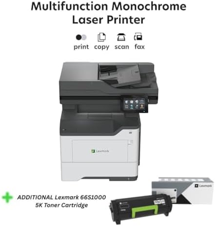Lexmark MX532adwe Monochrome Laser All-in-One Printer + Toner Bundle - Image 2