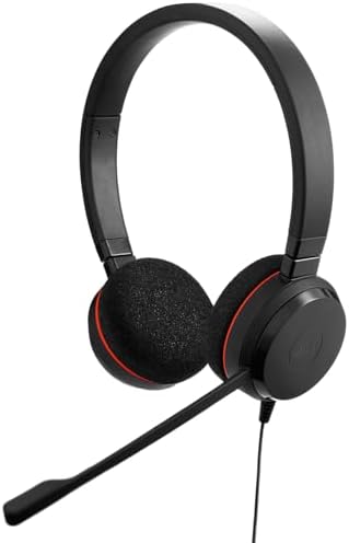 Jabra Evolve 20 (2025 Edition) Wired USB Headset with Microphone, Black by Jabra