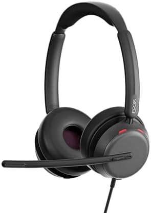 EPOS Impact 860T ANC Dual-Sided Wired Headset with Active Noise Cancellation, Microsoft Teams Certified, USB C and USB A, Super Wideband Audio, Ideal for Office Calls, Zoom, Home & Hybrid Work, Black by EPOS