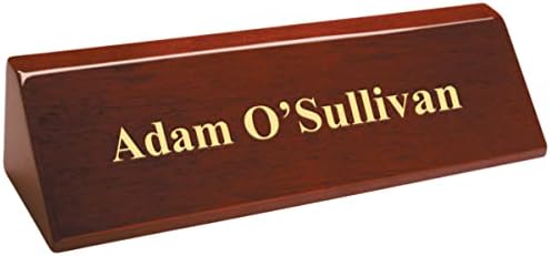 Personalized Piano Finish Desk Name Plate - Rosewood, 8.5" by Sofiasfindings