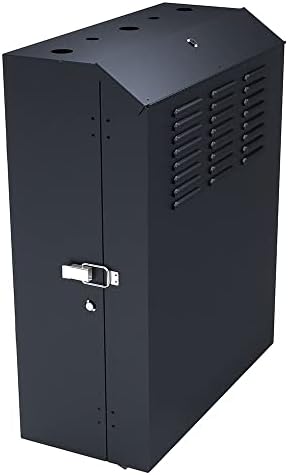 NavePoint 6U Vertical Server Rack Enclosure, Low Profile, 20.6" Deep, Max Weight Capacity 132lbs - 6U Network Cabinet Vertical Wall Mount, Perforated, Black by NavePoint