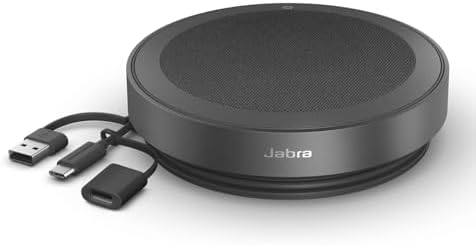 Jabra Speak2 75 (2025 Edition) Wireless Bluetooth Speakerphone - 4 Noise-Cancelling Mics, 65mm Speakers - New Linking Feature - USB-A & USB-C Adapter - Certified for Microsoft Teams - Dark Grey by Jabra