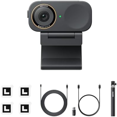 Insta360 Link 2C Pro Creator Bundle – 4K Webcam for PC/Mac, 1/1.3” Sensor, Low-Light, Auto Framing, HDR, Directional Noise-Canceling Mics, Supports Stream Deck, Zoom, Teams, Twitch for Streaming by Unknown