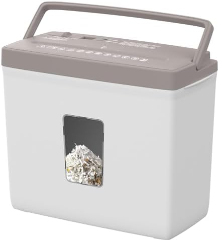Suntiko Compact 5-Page Cross-Cut Shredder for Home Use, Brown + White by SuntikoShredderLaminator