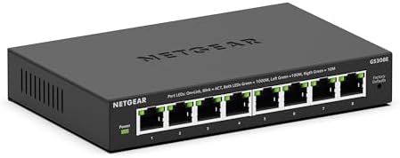NETGEAR 8-Port Gigabit Ethernet Easy Smart Managed Network Switch (GS308E) by NETGEAR