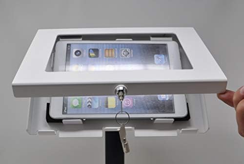 Locking Security Metal Case for iPad mini Used as Kiosk, POS, Store, Show Display (White, iPad mini 1/2/3) - Image 5