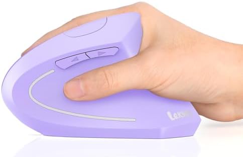Lekvey Ergonomic Mouse, Rechargeable Wireless Vertical Mouse, Light Purple by Lekvey