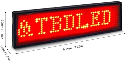 Eujgoov Color LED Name Badge 12x48 Pixels APP Control Programmable Reusable Name Sign Price Tag for Restaurant Store Hotel Office - Image 2