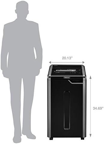 Fellowes Powershred 325Ci 100% Jam Proof 22-Sheet Cross-Cut Commercial Grade Paper Shredder (3831001), Black - Image 3