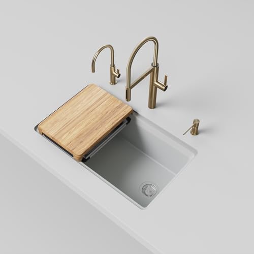 BLANCO Inteos SILGRANIT 33" Single Bowl Workstation Kitchen Sink White - Image 3