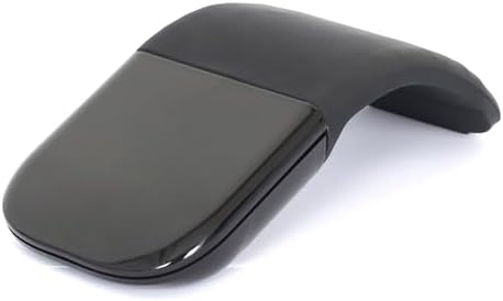 Bluetooth Arc Touch Mouse, Ultra-Thin Portable Folding Travel Mouse whitout USB Dongle, Quiet Click, Powered by AAA Batteries, Foldable Wireless Mice for Laptop PC Chromebook Tablet Mac iPad - Black by Unknown
