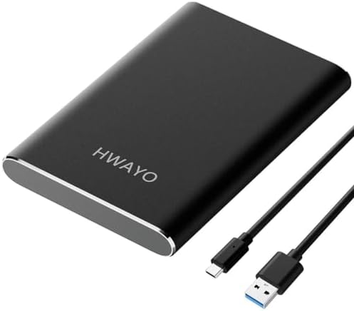HWAYO 1.5TB Portable External Hard Drive USB3.1 Type C Ultra Slim 2.5'' HDD by HWAYO