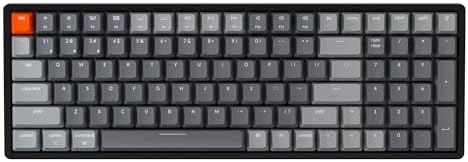 Keychron K4 Wireless Bluetooth/USB Wired Gaming Mechanical Keyboard, Compact 100 Keys 96% Layout RGB LED Backlit Gateron G Pro Blue Switch N-Key Rollover, Aluminum Frame for Mac Windows, Version 2 by Keychron