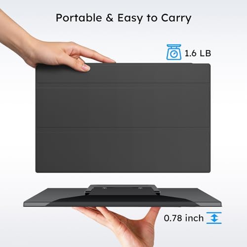 Dopesplay 15.6" Portable Monitor with Foldable Stand & Carry Case, 1080P - Image 5
