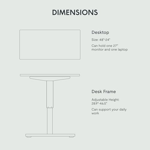FLEXISPOT EN2 48"x24" Standing Desk Bundle with Monitor Mount, Maple - Image 5