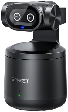 EMEET PIXY Wireless 4K Dual-Lens AI Tracking PTZ Streaming Camera with 1/2.55" Sensor, Gesture Control, Multi-Camera Live & Built-in 48kHz Mic, HDR, Live Streaming for YouTube, Facebook, Twitch by EMEET