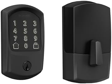 Schlage Encode Smart WiFi Deadbolt Lock with Greenwich Trim, Matte Black by Unknown