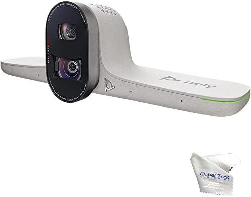Poly Studio E70 Personal Meeting Video Conferencing Bar- Built-in Camera, Soundbar, Integrated Lighting, for Teams, Zoom, RingCentral, Vonage, Streaming Apps - Global TecMicrofiber Cloth Included by GlobalTeckWorldwide