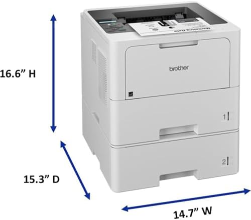Brother HL-L6210DWT Wireless Monochrome Laser Printer for Business, 50 PPM Duplex Printing, Dual Paper Tray, Ethernet & Mobile Printing with 6ft USB Printer Cable + Print Like a Pro eBook Guide Bundle - Image 3