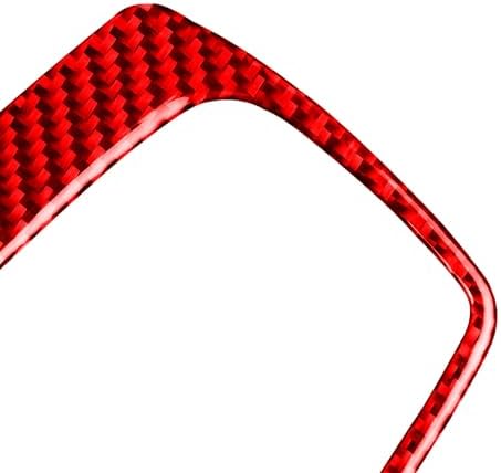 Car Dashboard Central AC Climate Control Panel A/C Vent Outlet Sticker Real 3K Red Carbon Fiber Decoration Interior Accessories Trim Compatible with Benz Smart Fortwo 2011 2012 2013 2014 2015 - Image 6