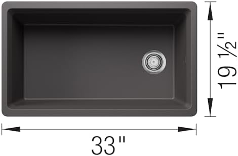 BLANCO Inteos SILGRANIT 33" Single Bowl Workstation Kitchen Sink Cinder - Image 5