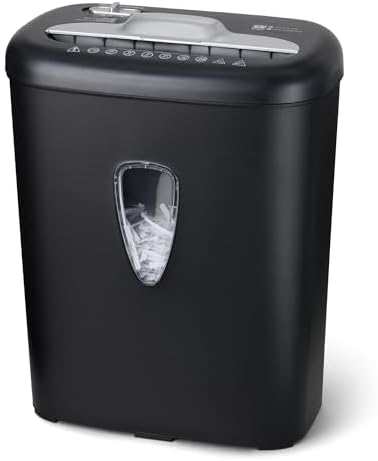 Amazon Basics 8 Sheet Cross Cut Paper and Credit Card Shredder with 4.1 Gallon Bin, Black - Image 5